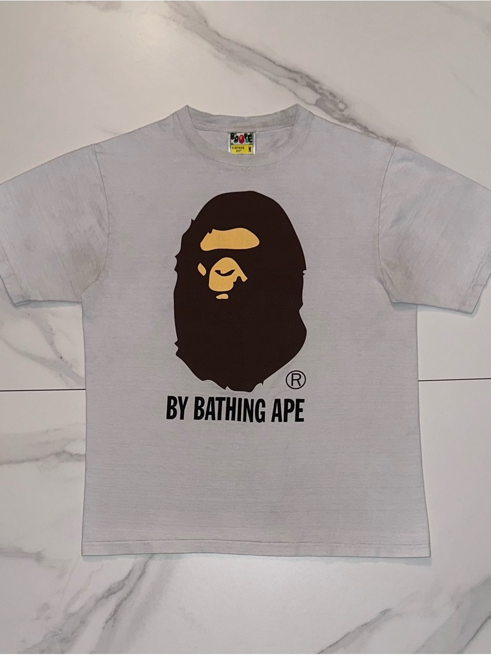 BAPE Big Ape Head By Bathing Ape T-Shirt Gray Size Medium